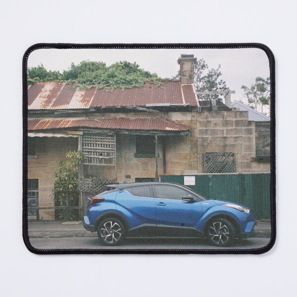 Item preview, Timeless Sydney Charm: Modern Blue Car and Historic Sandstone House designed and sold by HFGjewels.