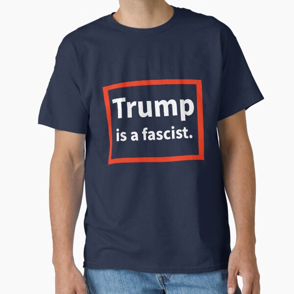 Vista previa del artículo con la obra «Trump es un fascista.», diseñado y vendido por Rachel the Artist .