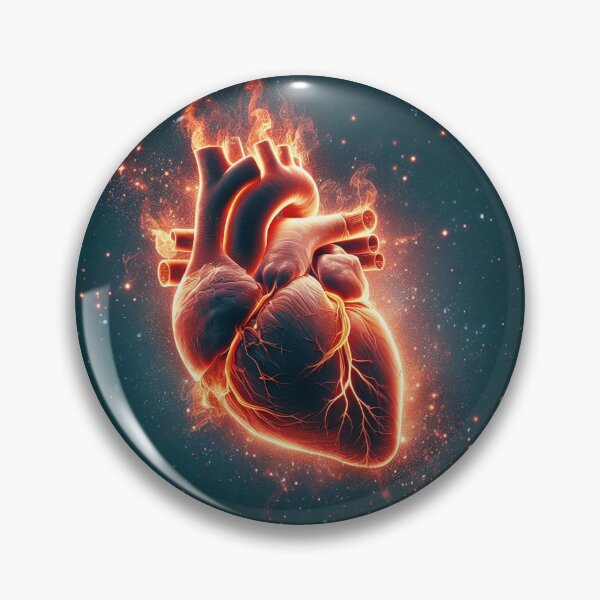 Item preview, Fiery Anatomical Heart designed and sold by Solarskymedia.