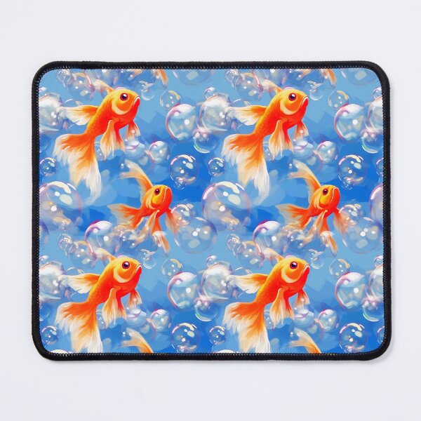 Item preview, Goldfish and bubbles underwater pattern designed and sold by LorrieBee.