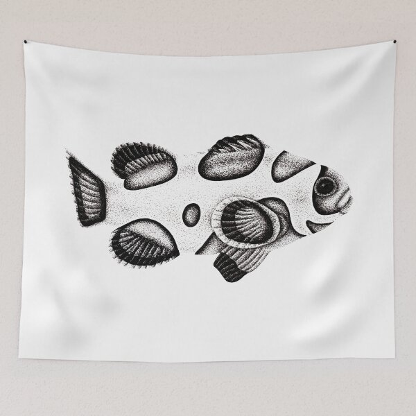 Item preview, Orange storm clownfish illustration designed and sold by LorenDowding.