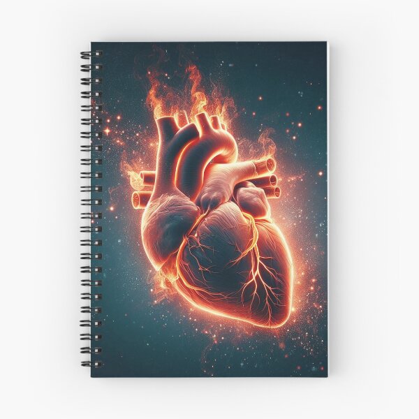 Item preview, Fiery Anatomical Heart designed and sold by Solarskymedia.