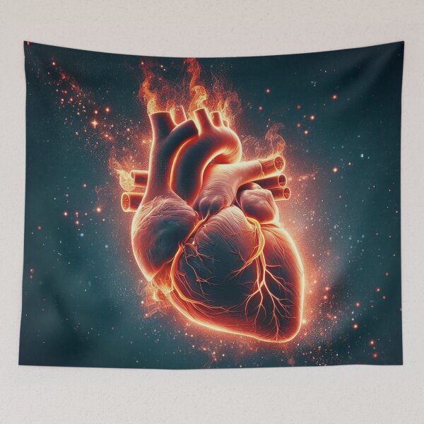 Item preview, Fiery Anatomical Heart designed and sold by Solarskymedia.