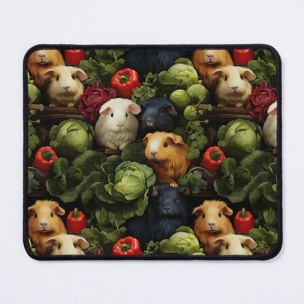 Artikelvorschau, Meerschweinchen „Garden Delight“ nahtlose Mustergrafik entworfen und verkauft von NevernotmeUK.