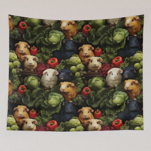 Item preview, Guinea Pig "Garden Delight" Seamless Pattern Artwork  designed and sold by NevernotmeUK.