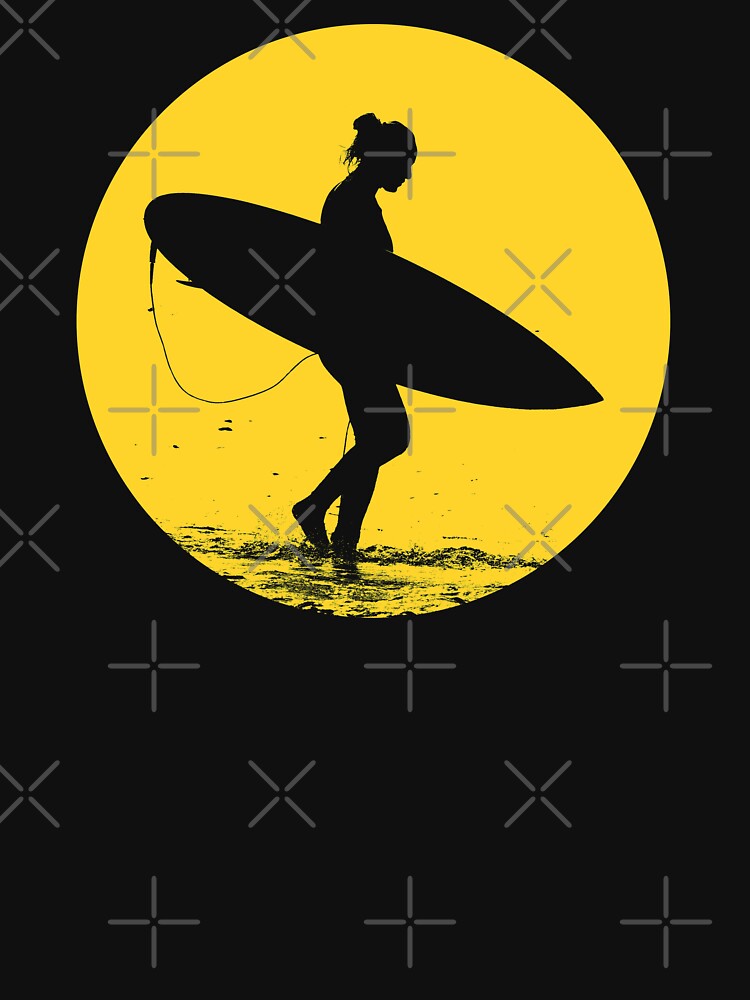 "Surfer Girl Silhouette" Active TShirt by AaronKinzer Redbubble