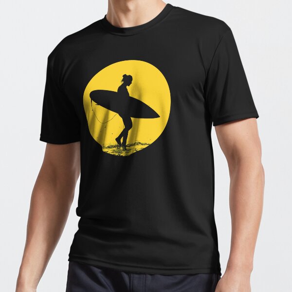 Surfer Girl Silhouette Active T-Shirt