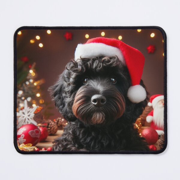 Item preview, Black Cockapoo Christmas designed and sold by fatbanana.