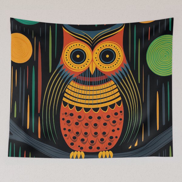 Item preview, Owl and Circles designed and sold by EnchantArtCo.