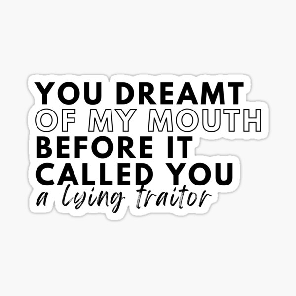 Artikel-Vorschau von Songtext „Ein lügnerischer Verräter“ von Taylor Swift aus dem Jahr 1989, designt und verkauft von papercaveph.