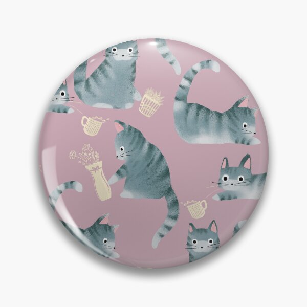 Item preview, Bad Grey Tabby Cats Knocking Stuff Over designed and sold by tanyadraws.