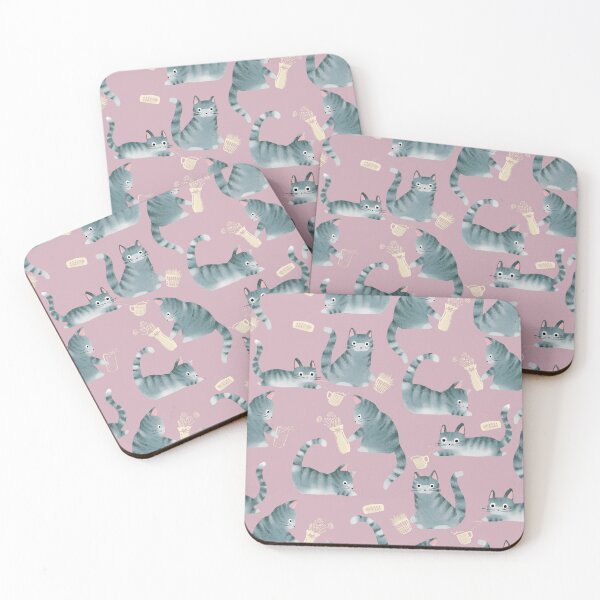 Item preview, Bad Grey Tabby Cats Knocking Stuff Over designed and sold by tanyadraws.