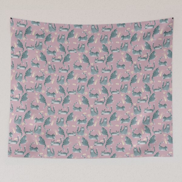 Item preview, Bad Grey Tabby Cats Knocking Stuff Over designed and sold by tanyadraws.