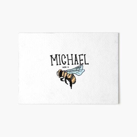 hi my name is Michael with a b... Art Board Print