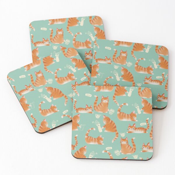 Item preview, Bad Orange Tabby Cats Knocking Stuff Over designed and sold by tanyadraws.
