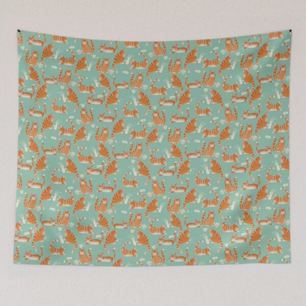 Item preview, Bad Orange Tabby Cats Knocking Stuff Over designed and sold by tanyadraws.