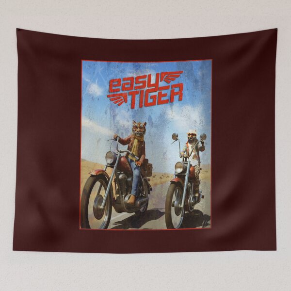 Item preview, Easy Rider Movie Tigers on Motorcycles - Distressed Look Design designed and sold by HeavyHits.