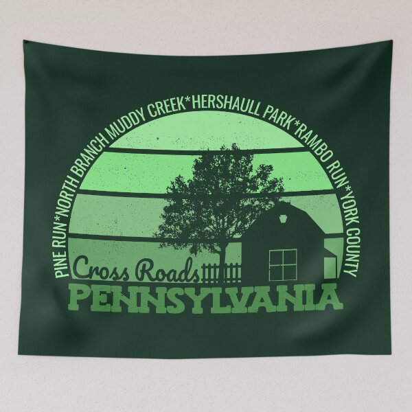 Item preview, Cross Roads Pennsylvania Sunset Retro Vintage Local Pride Logo designed and sold by CRHPOD20.