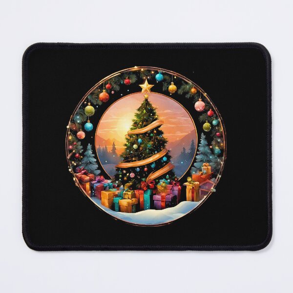 Item preview, Decorated Christmas Tree, Amazing Atmosphere Colors Sunset designed and sold by Aquillashop.