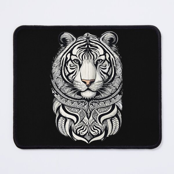 Item preview, Wild Tiger Black And White Wall Art HQ designed and sold by Psycho-Crazy.