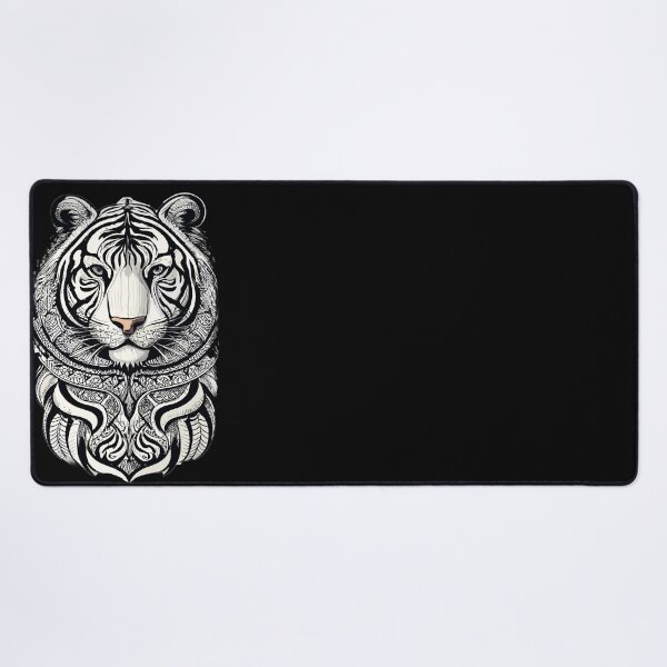 Item preview, Wild Tiger Black And White Wall Art HQ designed and sold by Psycho-Crazy.