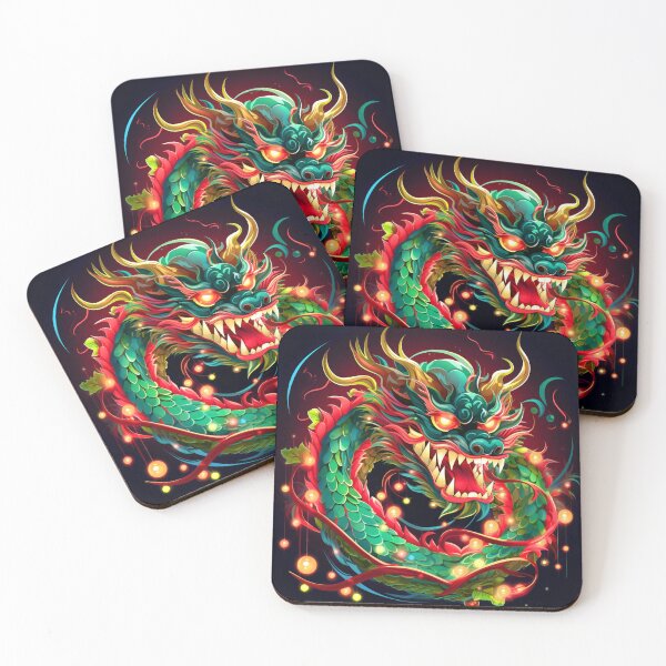 Item preview, Bold and Vibrant Chinese Christmas Dragon designed and sold by Artbyminga.