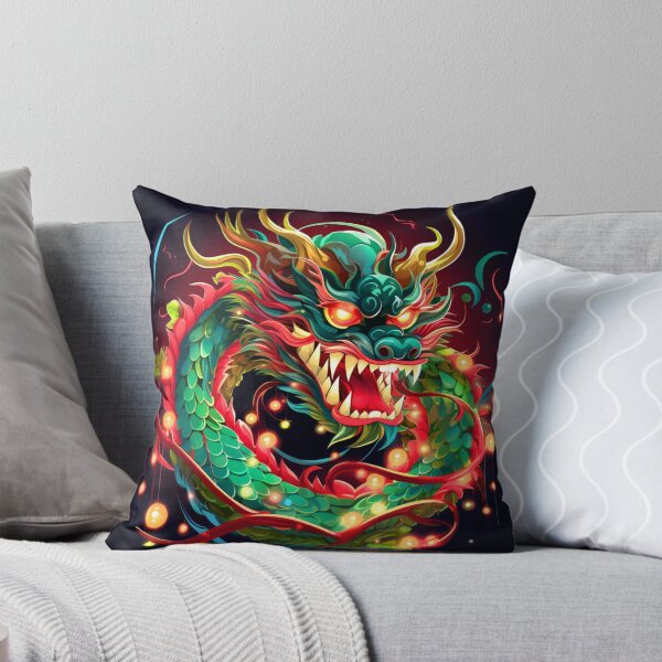 Item preview, Bold and Vibrant Chinese Christmas Dragon designed and sold by Artbyminga.