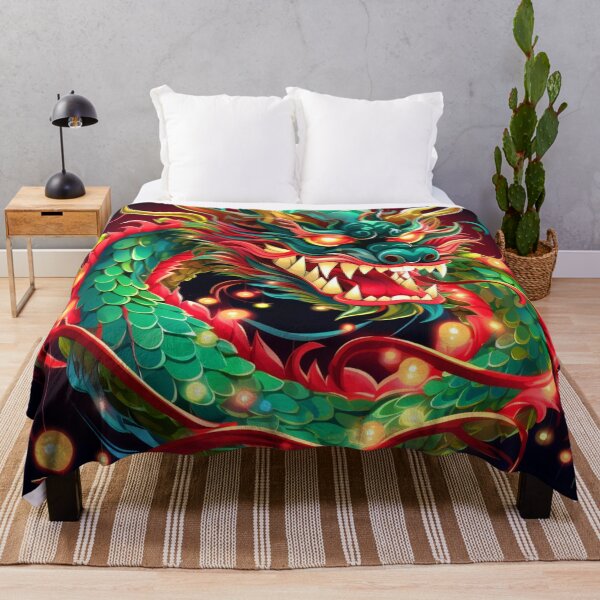 Item preview, Bold and Vibrant Chinese Christmas Dragon designed and sold by Artbyminga.