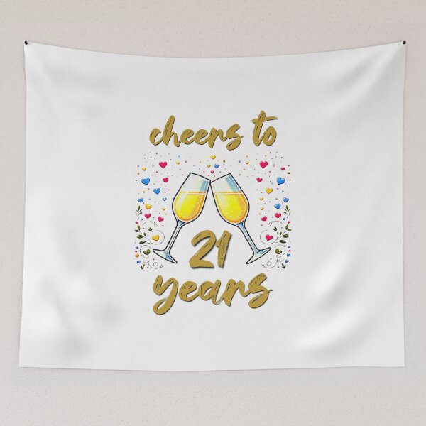 Item preview, Cheers to 21 years Anniversary Celebrating designed and sold by 4TeeToo.