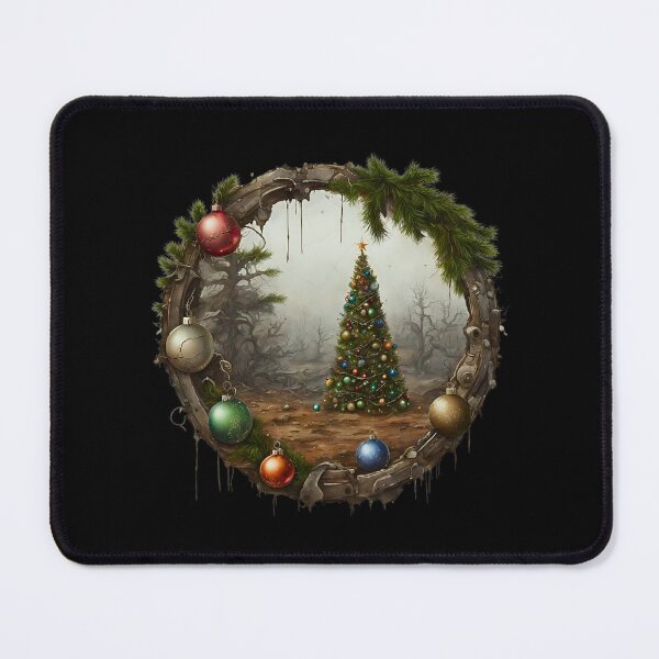 Item preview, Apocalyptic Decorated Christmas Tree, Amazing Atmosphere Colors Winter designed and sold by Aquillashop.