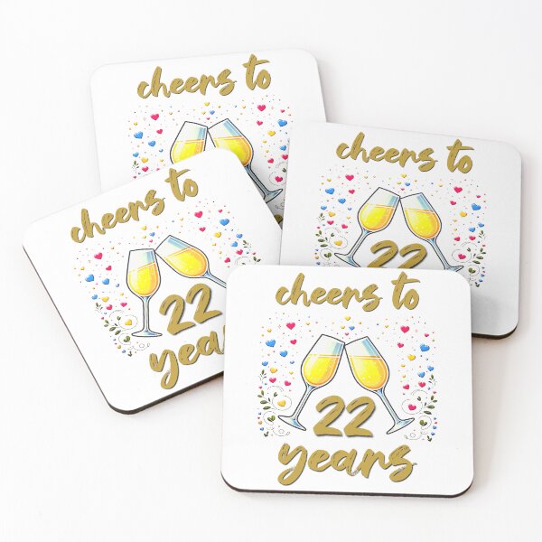 Item preview, Cheers to 22 years Anniversary Celebrating designed and sold by 4TeeToo.
