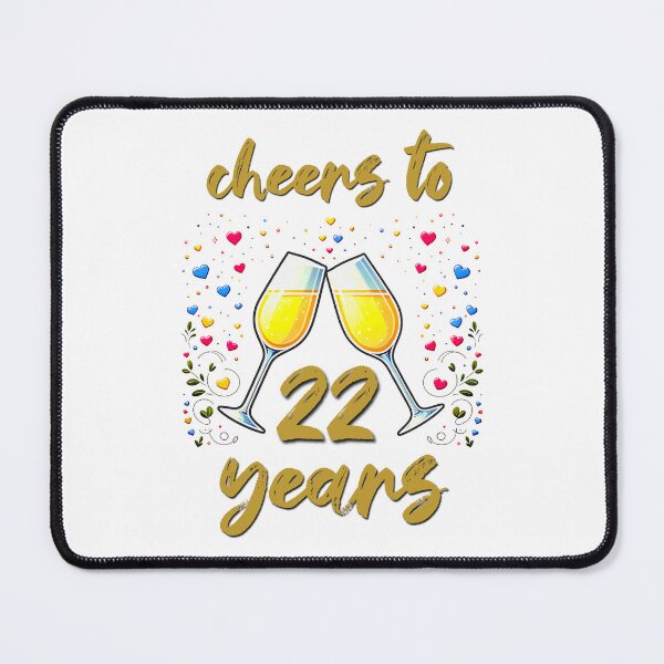 Item preview, Cheers to 22 years Anniversary Celebrating designed and sold by 4TeeToo.