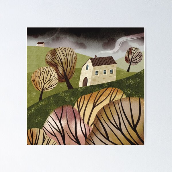 Item preview, Cottage on the Hills designed and sold by Marta Pilosio Illustration.