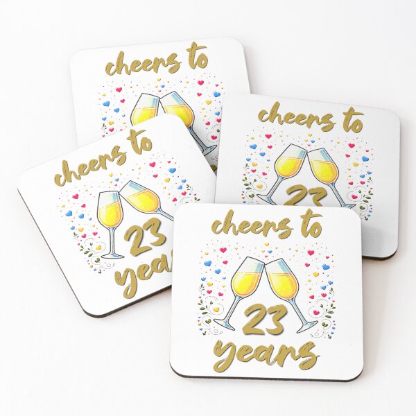 Item preview, Cheers to 23 years Anniversary Celebrating designed and sold by 4TeeToo.