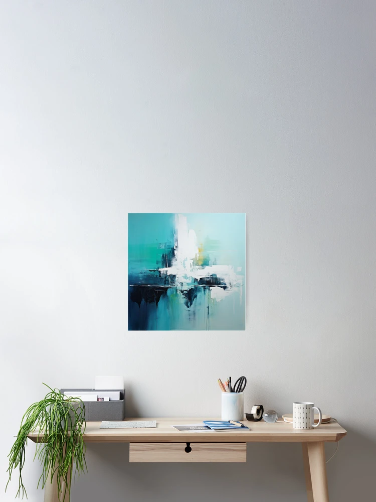 Thumbnail 2 von 3, Poster, Abstract Aqua designt und verkauft von ContourLab.