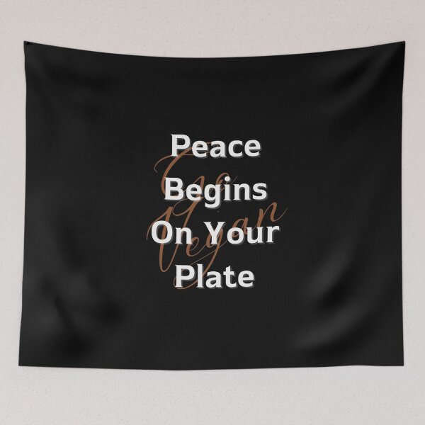 Item preview, Peace begins on your plate - Vegan  message designed and sold by karinasalwaszka.