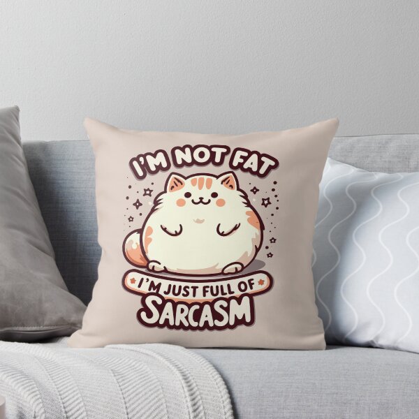 Item preview, Sarcasm-Loaded Chubby Cat - Unleash Your Inner Cattitude designed and sold by ZeLittleFamily.