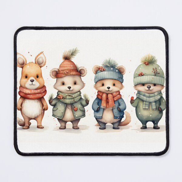Item preview, Festive Winter Animals designed and sold by sstudioarts.