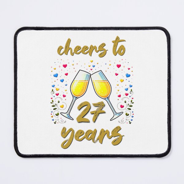 Item preview, Cheers to 27 years Anniversary Celebrating designed and sold by 4TeeToo.