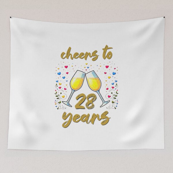 Item preview, Cheers to 28 years Anniversary Celebrating designed and sold by 4TeeToo.