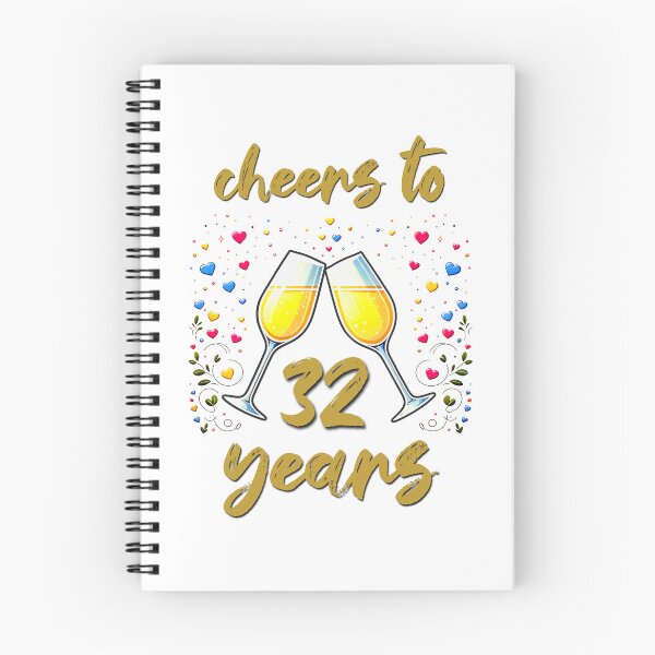 Item preview, Cheers to 32 years Anniversary Celebrating designed and sold by 4TeeToo.