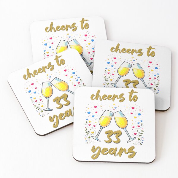 Item preview, Cheers to 33 years Anniversary Celebrating designed and sold by 4TeeToo.