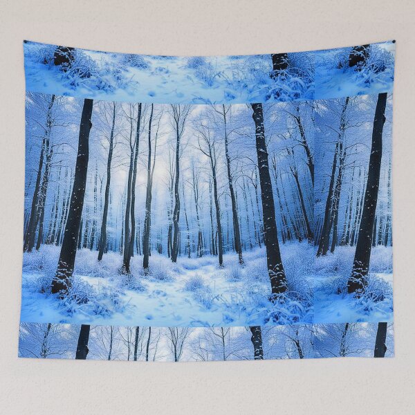 Item preview, Snowy trees in Winterblue designed and sold by Earth Nature Creations.