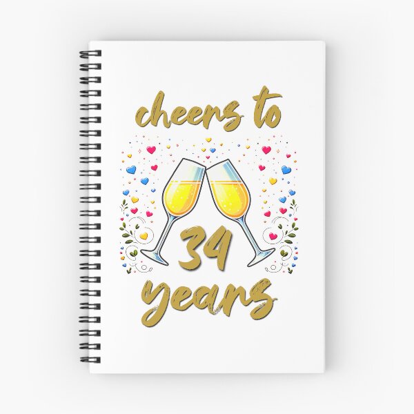 Item preview, Cheers to 34 years Anniversary Celebrating designed and sold by 4TeeToo.