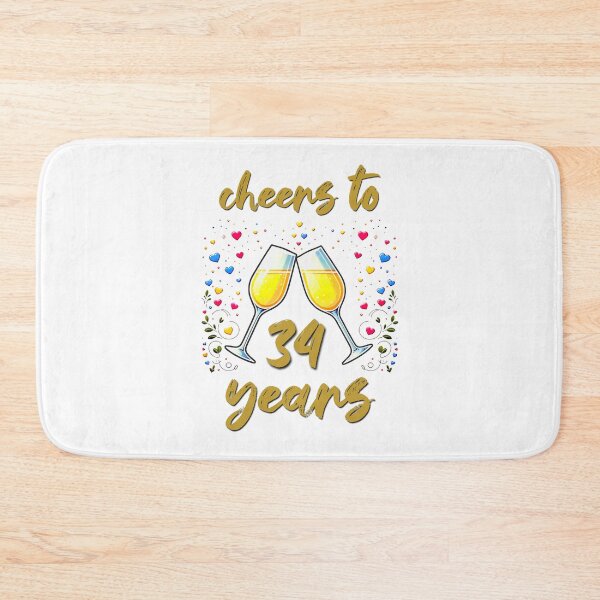 Item preview, Cheers to 34 years Anniversary Celebrating designed and sold by 4TeeToo.