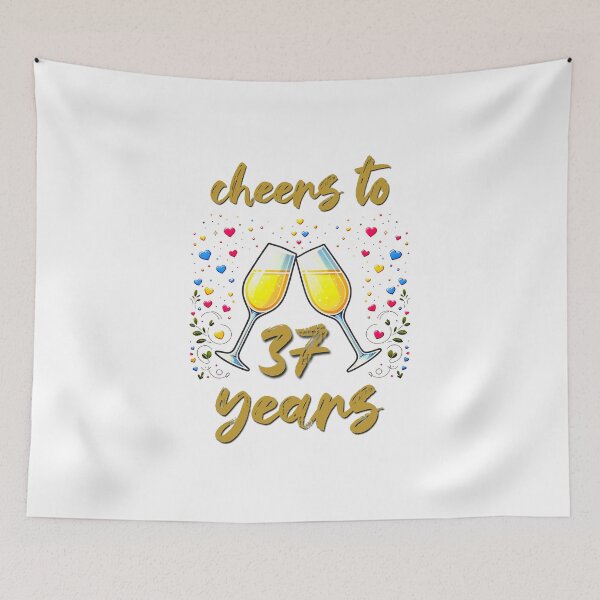 Item preview, Cheers to 37 years Anniversary Celebrating designed and sold by 4TeeToo.