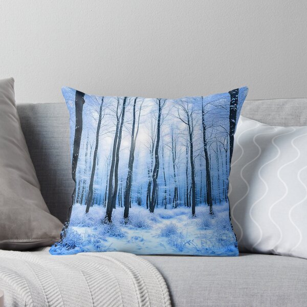 Item preview, Snowy trees in Winterblue designed and sold by Earth Nature Creations.