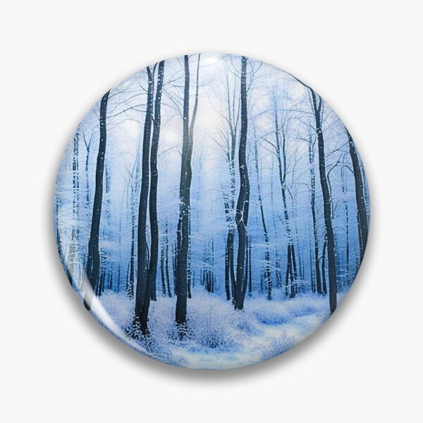 Item preview, Snowy trees in Winterblue designed and sold by Earth Nature Creations.
