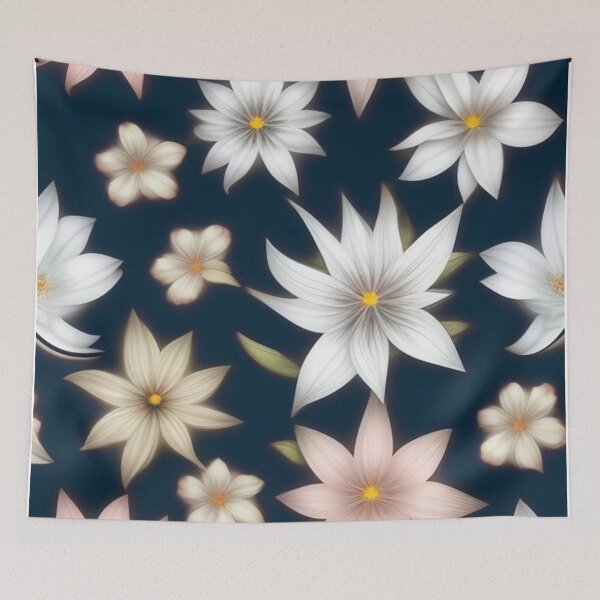 Item preview, Pink navy floral pattern  designed and sold by Roxburylane.