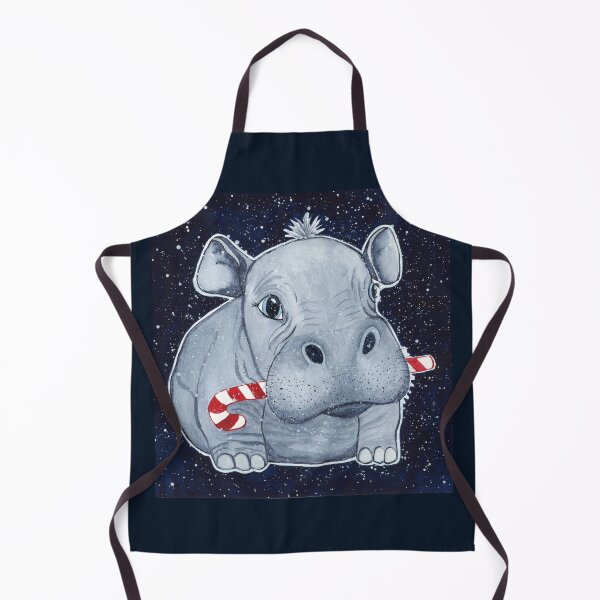 Item preview, A Candy Cane Loving Baby Hippopotamus for Christmas! designed and sold by Ivy Uttaro.